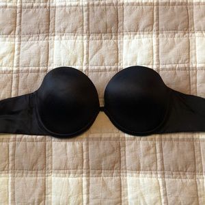 Black strapless Victoria secret bra